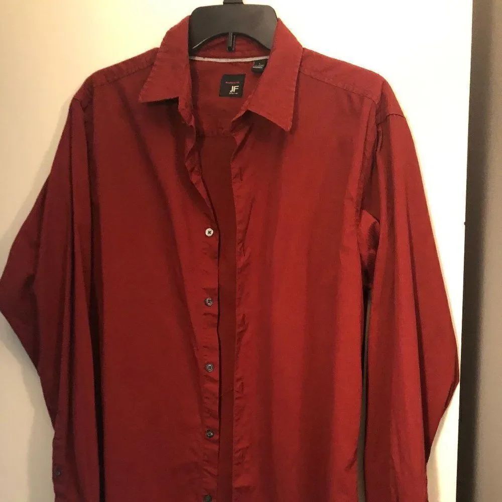 J F Modern Button Cotton Long Sleeve Shirt size L